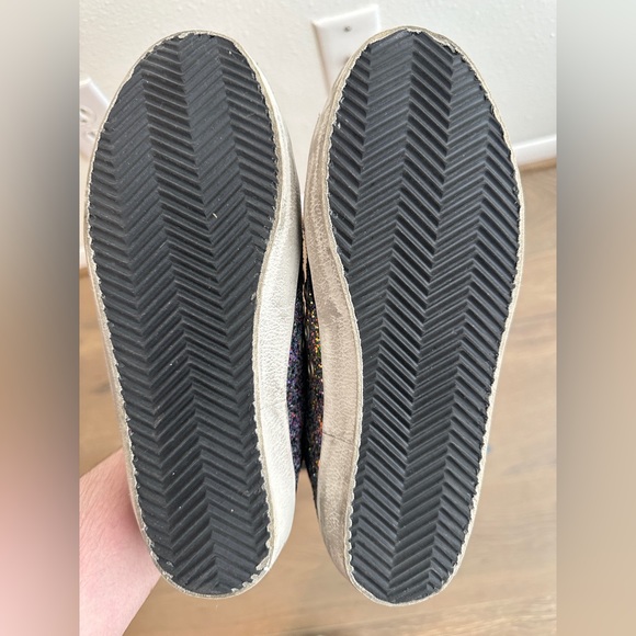 Golden Goose Superstar Sneaker Multi Glitter Metallic Turquoise Blue Star 37 - Picture 5 of 16